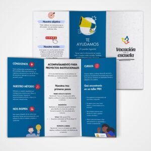 Flyer informativo para difundir propuesta educativa de nivel superior