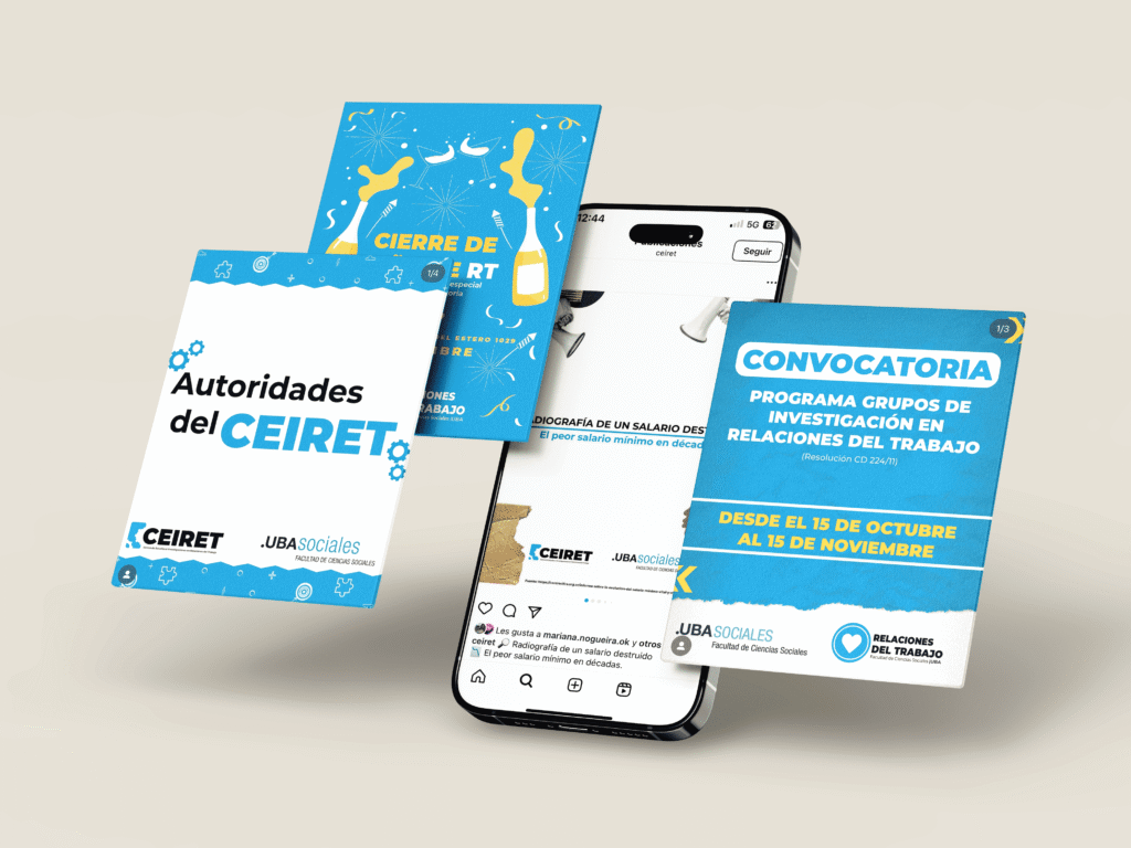 Diseño de piezas gráficas para actividades y convocatorias del CEIRET